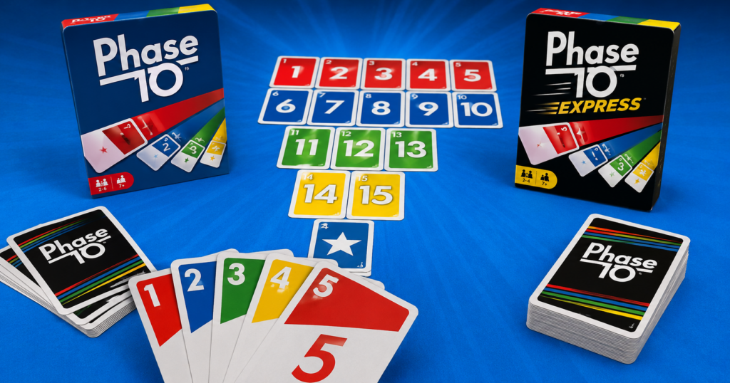 Phase 10 & Phase 10 Express – säännöt ja faasit