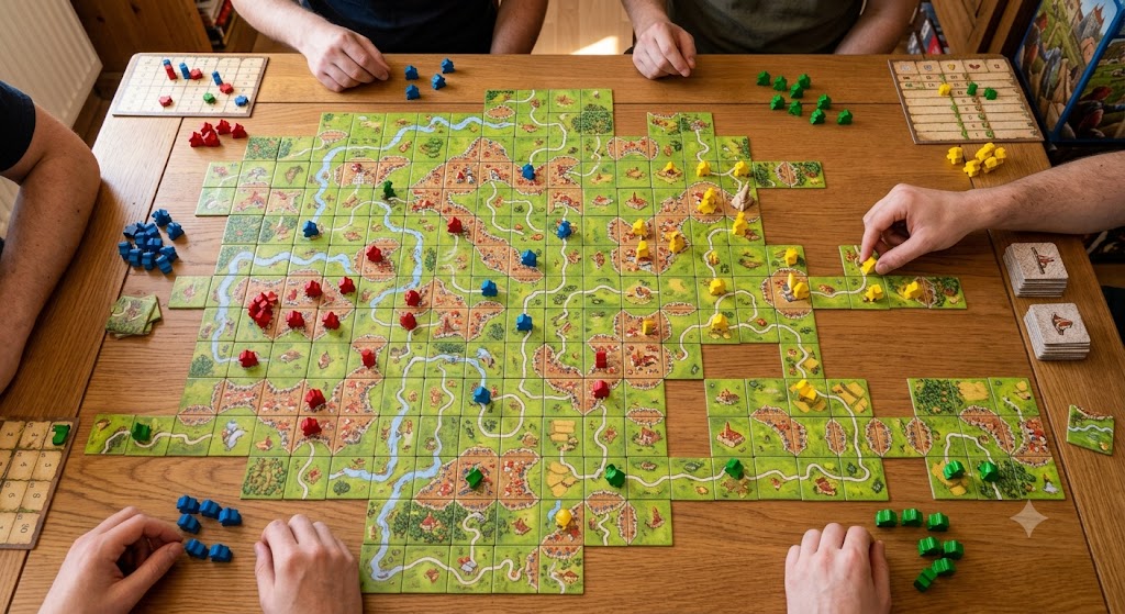 Carcassonne säännöt – Opas pelin kulkuun, pisteytykseen ja lisäosiin