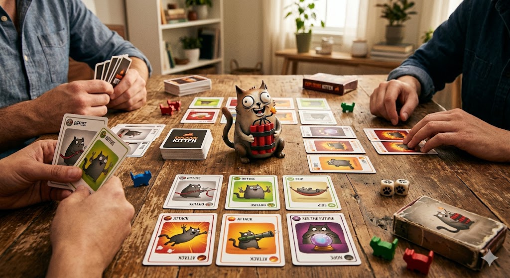 Exploding Kittens lautapeli: Tutustuminen huumorin täyteiseen peliin